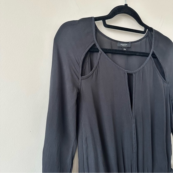 Babaton-100% Silk Cut Out Top Midi Dress (Size:Small) - Picture 7 of 9